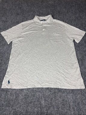 Polo by Ralph Lauren Light Gray Short Sleeve Polo with Navy Pony